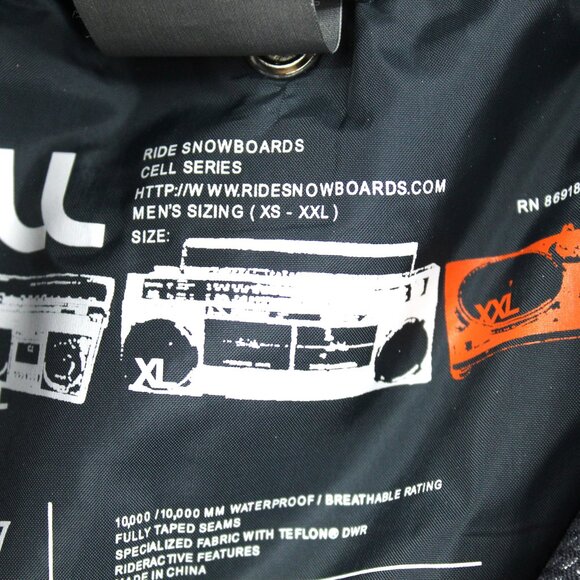 RIDE Snowboards Cell 10 Series Mens SZ XXL Waterproof Breathable Ski Pants Black - Picture 7 of 11